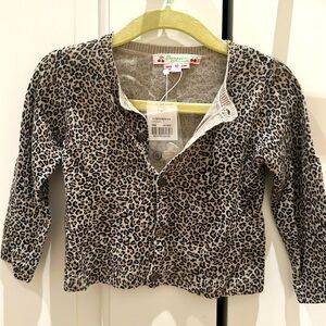 Bonpoint cashmere baby cardigan leopard print